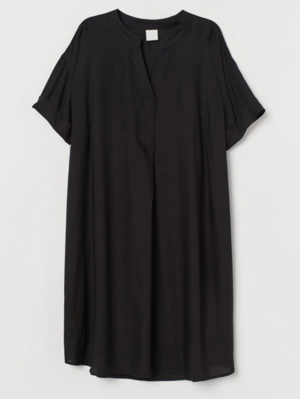 H&M Black V-neck Tunic Dress. Size Large